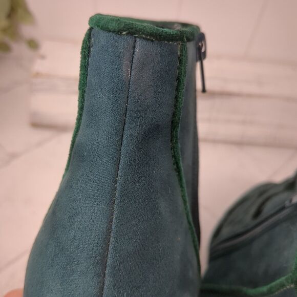 Cloudwalkers Dark Teal Green Broome Ankle Booties with Velvet Inset Size 9.5W - Picture 10 of 16